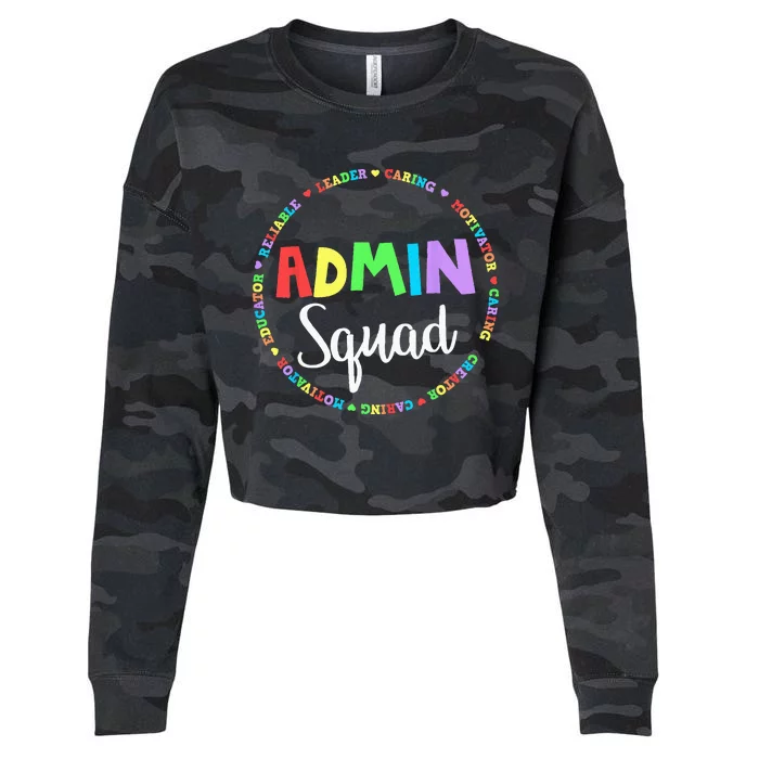 Admin Squad School Assistant Principal Crew Administrator Cropped Pullover Crew