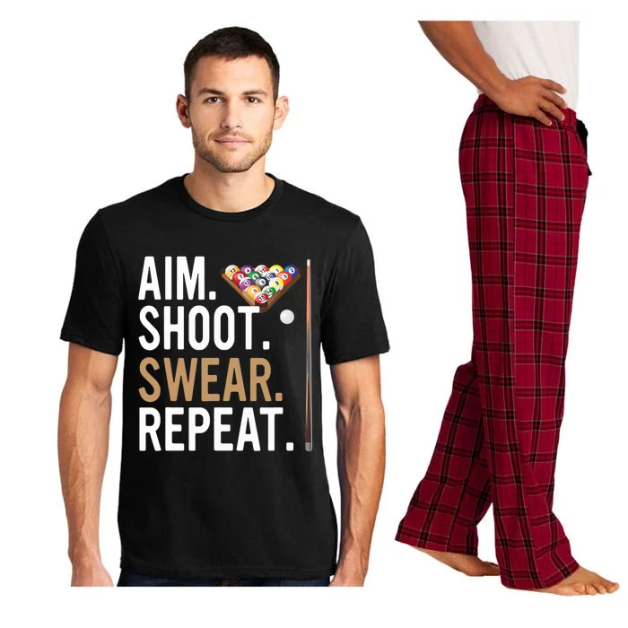 Aim Shoot Swear Repeat - Pool Billiard Pajama Set