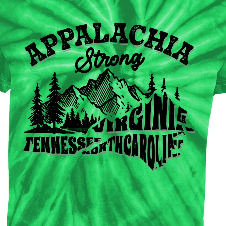 Appalachia Strong Support Suporter Appalachia Kids Tie-Dye T-Shirt