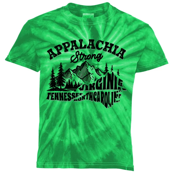 Appalachia Strong Support Suporter Appalachia Kids Tie-Dye T-Shirt