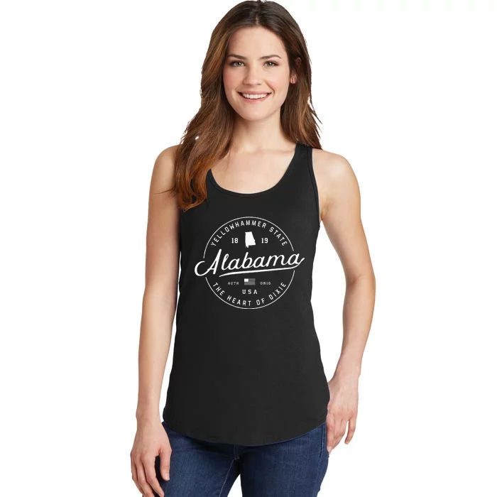 Alabama State Slogan Travel Vacation Ladies Essential Tank