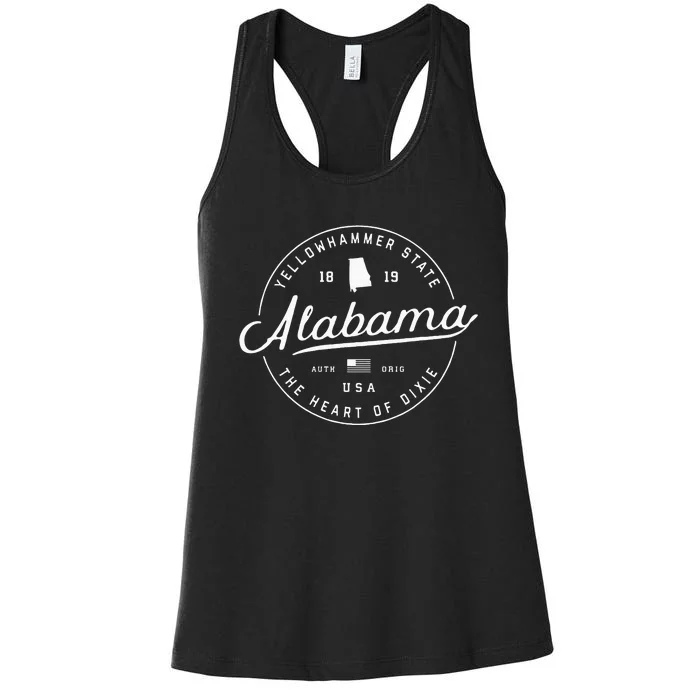 Alabama State Slogan Travel Vacation Women's Racerback Tank