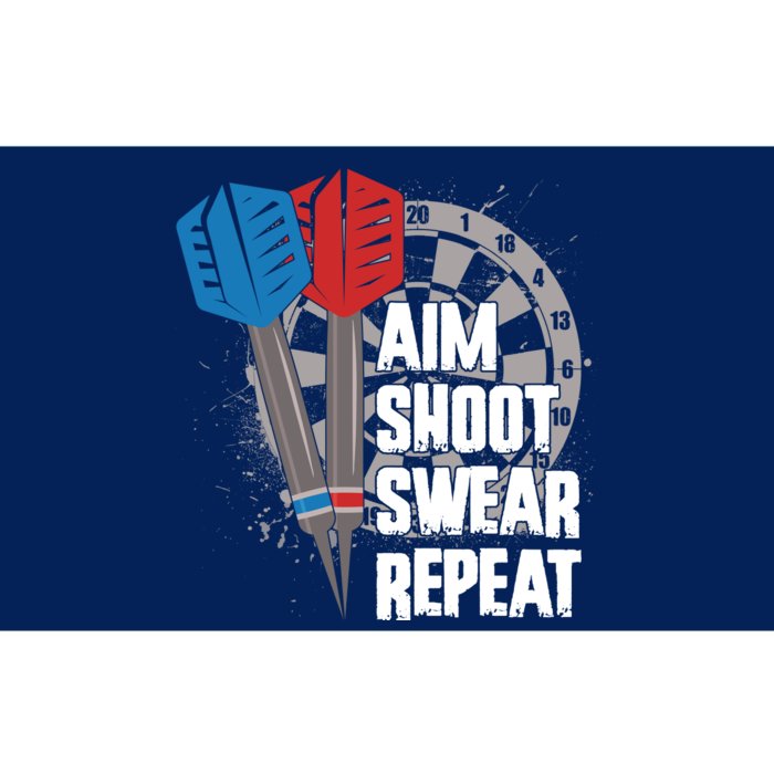 Aim Shoot Swear Repeat Dart Game Bumper Sticker