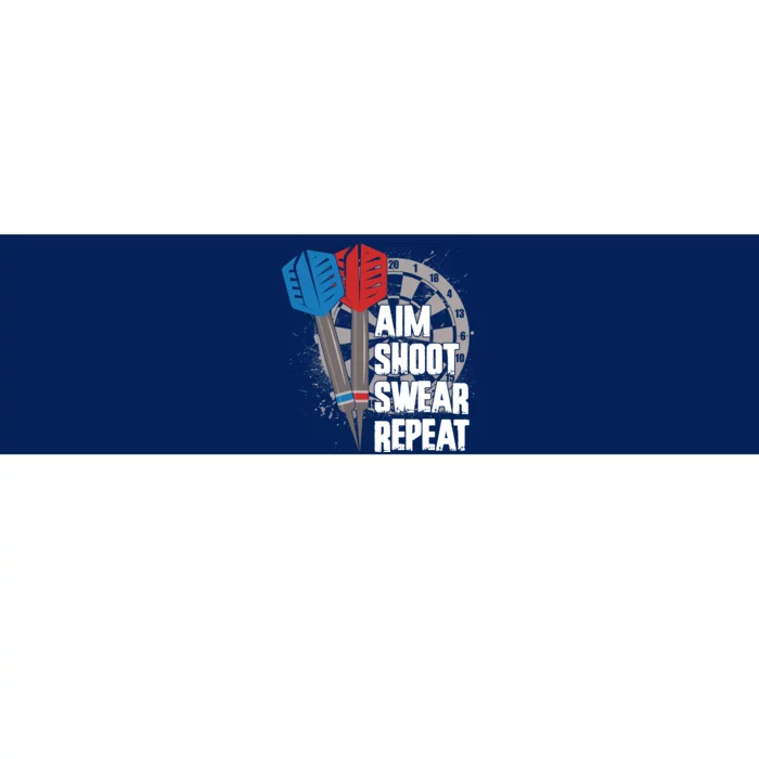 Aim Shoot Swear Repeat Dart Game Bumper Sticker