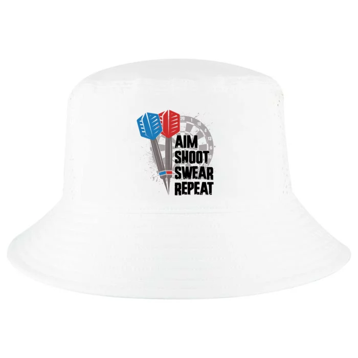 Aim Shoot Swear Repeat Dart Game Cool Comfort Performance Bucket Hat