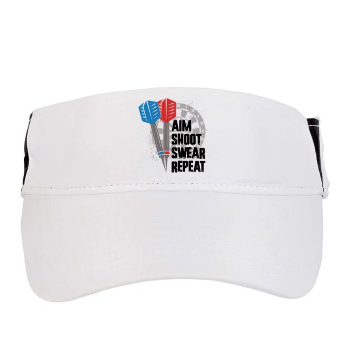 Aim Shoot Swear Repeat Dart Game Adult Drive Performance Visor