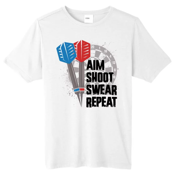 Aim Shoot Swear Repeat Dart Game ChromaSoft Performance T-Shirt