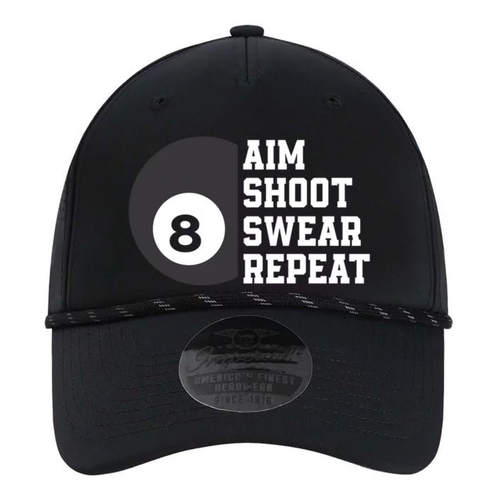 Aim Shoot Swear Repeat Funny Billiard Pool Billiards Snooker Cool Gift Performance The Dyno Cap