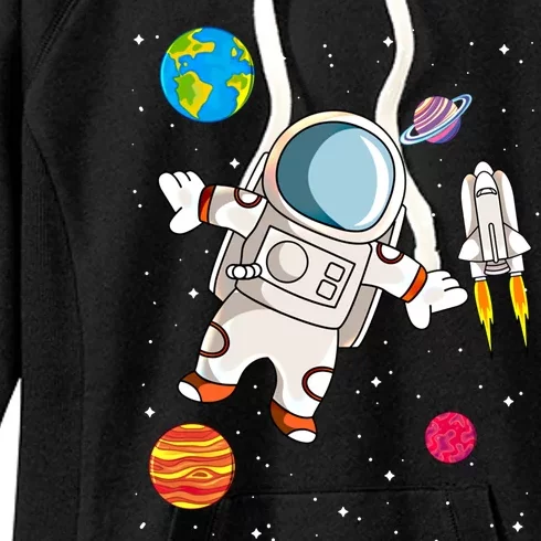 Astronaut Space Science Rocket Ship Gift Women's Fleece Hoodie