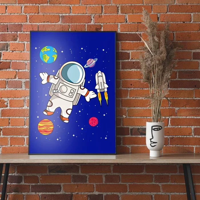 Astronaut Space Science Rocket Ship Gift Poster