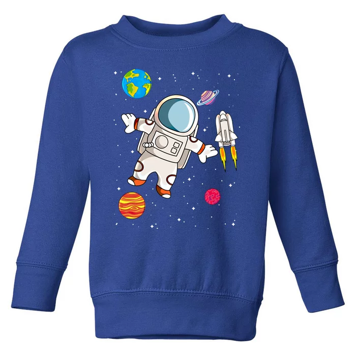 Astronaut Space Science Rocket Ship Gift Toddler Sweatshirt