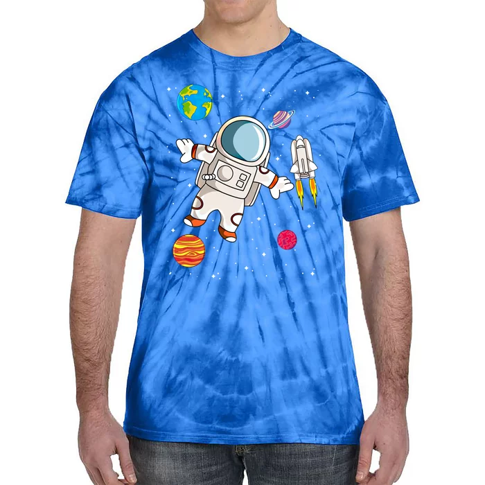 Astronaut Space Science Rocket Ship Gift Tie-Dye T-Shirt