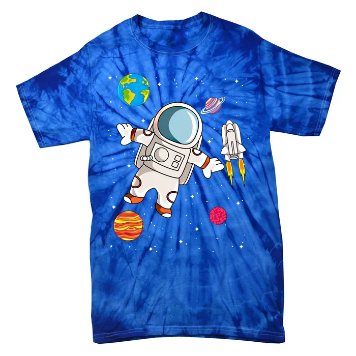 Astronaut Space Science Rocket Ship Gift Tie-Dye T-Shirt