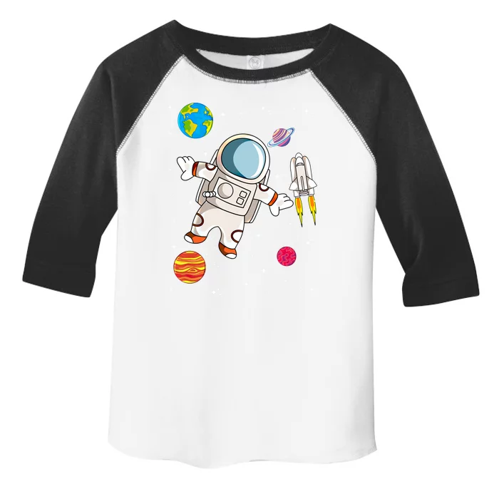 Astronaut Space Science Rocket Ship Gift Toddler Fine Jersey T-Shirt