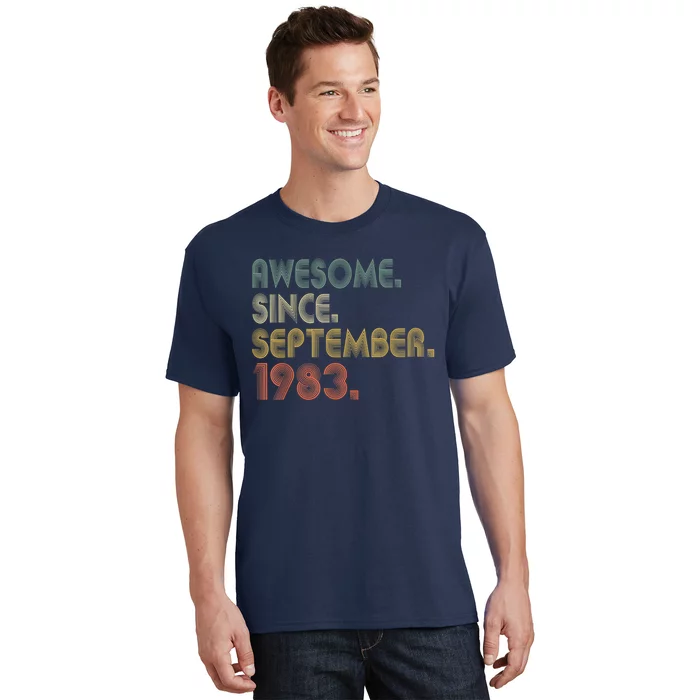 Awesome Since September 1983 40th Birthday Gifts 40 Year Old T-Shirt