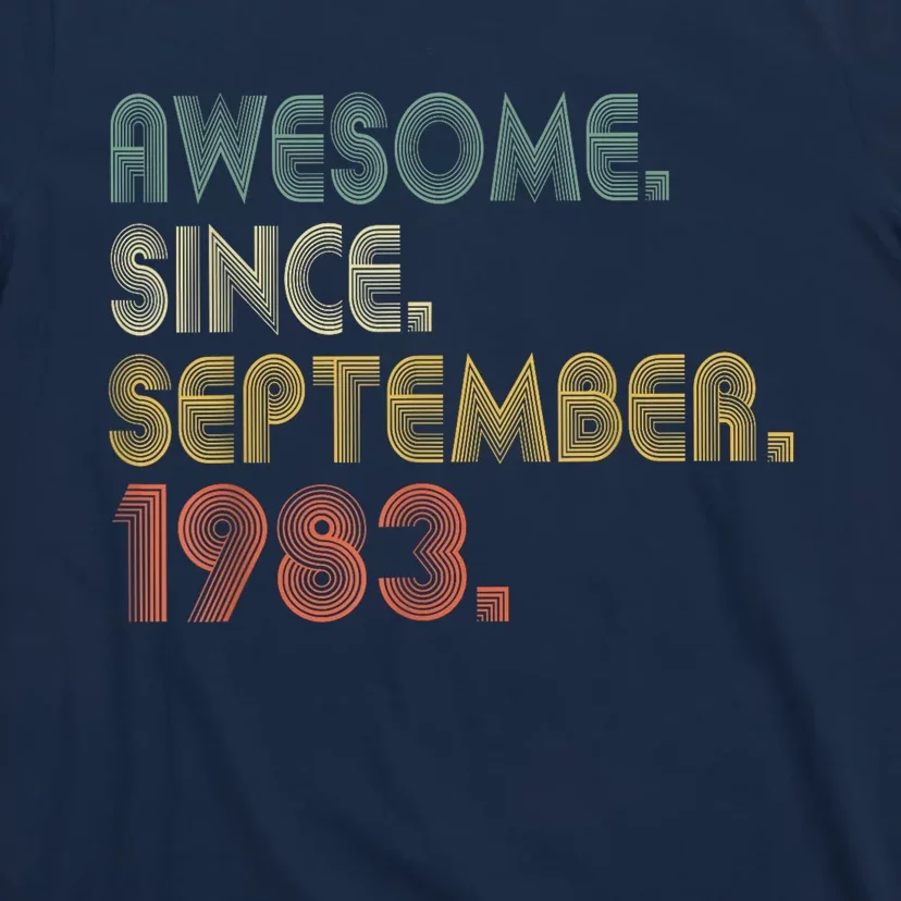 Awesome Since September 1983 40th Birthday Gifts 40 Year Old T-Shirt