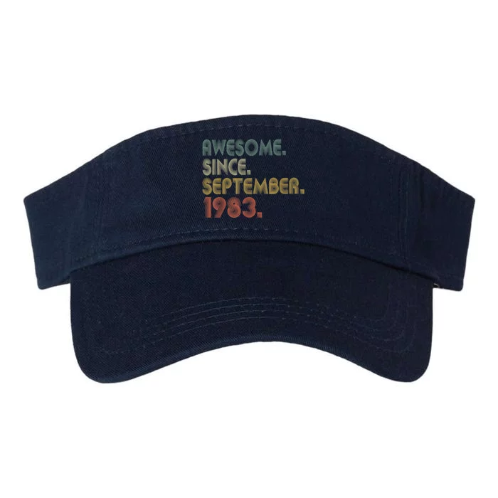 Awesome Since September 1983 40th Birthday Gifts 40 Year Old Valucap Bio-Washed Visor