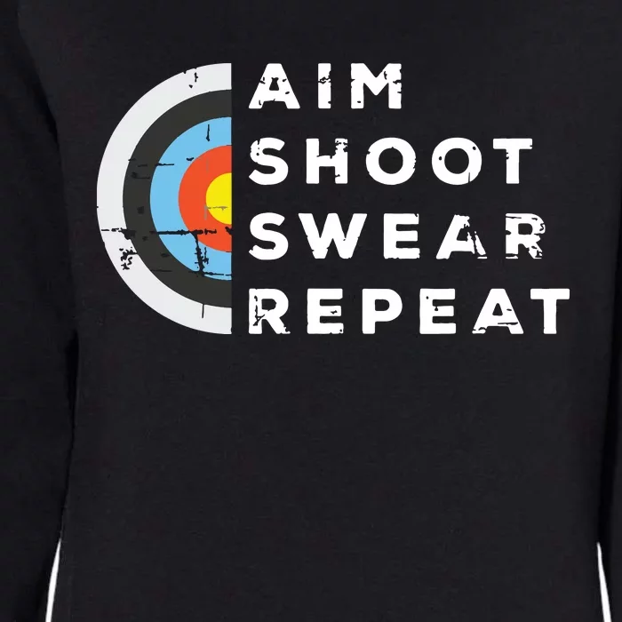 Aim Shoot Swear Repeat Archery Costume Archer Gift Archery Womens California Wash Sweatshirt