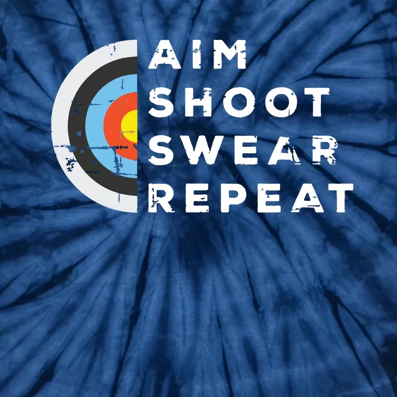 Aim Shoot Swear Repeat Archery Costume Archer Gift Archery Tie-Dye T-Shirt