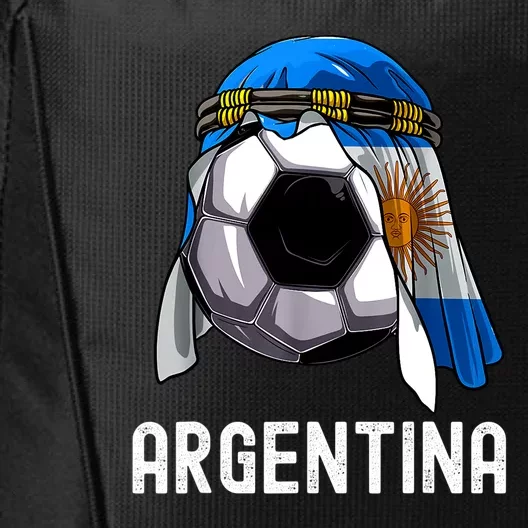 Argentina Soccer Support Team Jersey Argentinian Flag City Backpack