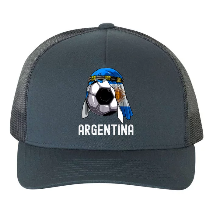 Argentina Soccer Support Team Jersey Argentinian Flag Yupoong Adult 5-Panel Trucker Hat