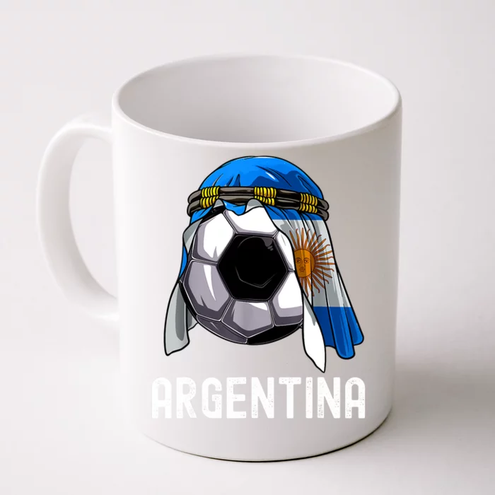 Argentina Soccer Support Team Jersey Argentinian Flag Front & Back Coffee Mug