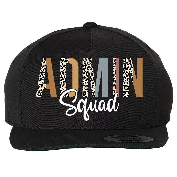 Admin Squad School Admin Assistant Principal Administrator Wool Snapback Cap