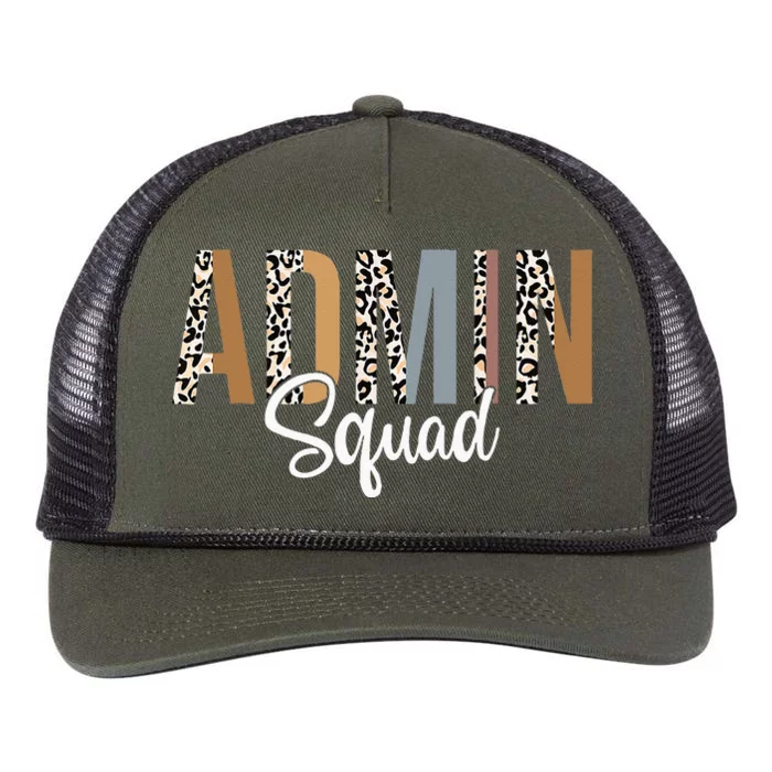 Admin Squad School Admin Assistant Principal Administrator Retro Rope Trucker Hat Cap