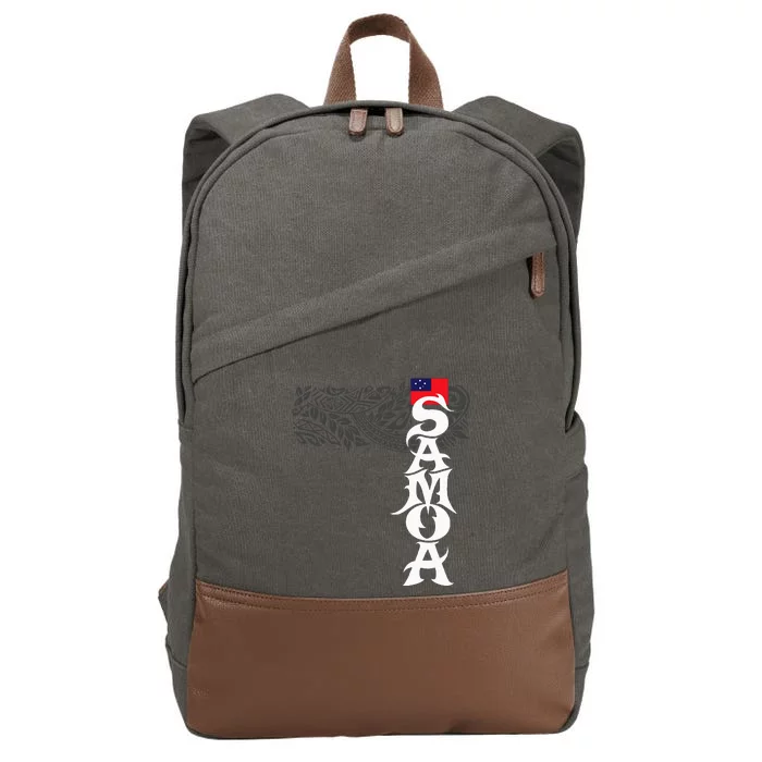 American Samoa Samoa Island Polynesian Samoan Cotton Canvas Backpack