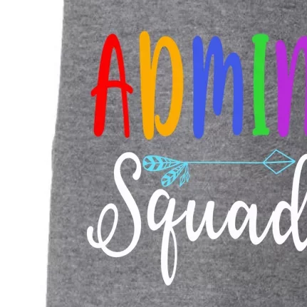 Admin Squad School Doctor Administrative Assistant Secretary Gift Doggie 3-End Fleece Hoodie