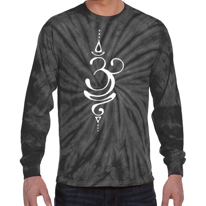 Ancient Sanskrit Symbol For BREATHE Inspiration Om Yoga Tie-Dye Long Sleeve Shirt