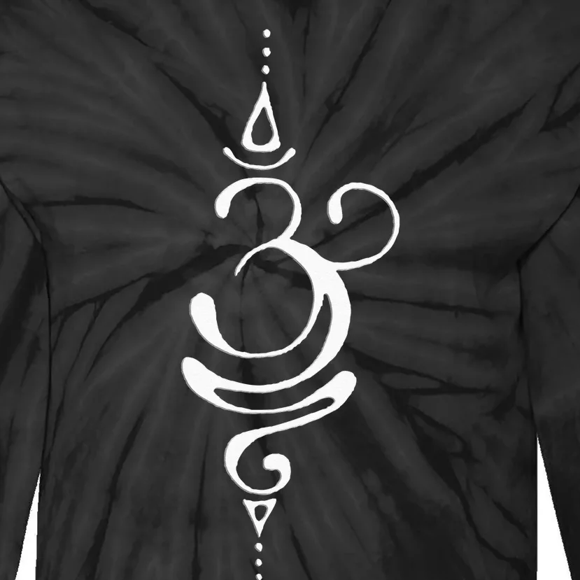 Ancient Sanskrit Symbol For BREATHE Inspiration Om Yoga Tie-Dye Long Sleeve Shirt