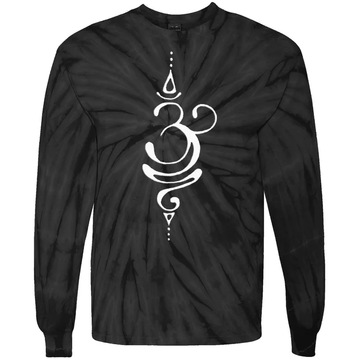 Ancient Sanskrit Symbol For BREATHE Inspiration Om Yoga Tie-Dye Long Sleeve Shirt