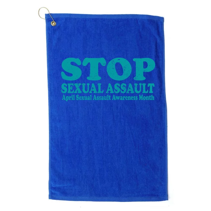 American Stop Sexual Assault April Awareness Month Gift Platinum Collection Golf Towel