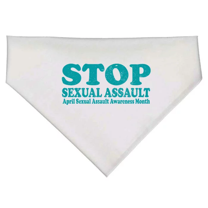 American Stop Sexual Assault April Awareness Month Gift USA-Made Doggie Bandana