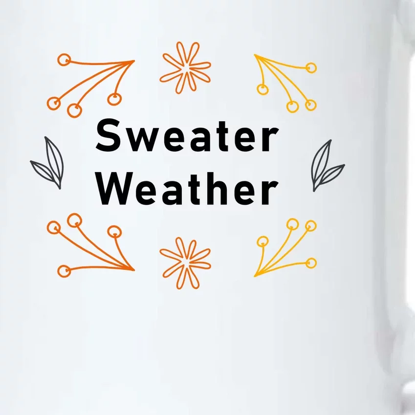 Autumn Season Sweater Weather Theme Black Color Changing Mug