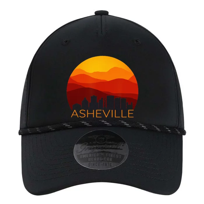 Asheville Sunset Silhouette Art Blue Ridge Mountains NC Gift Performance The Dyno Cap