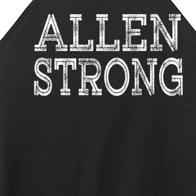 ALLEN Strong Squad Family Reunion Last Name Team Custom Women’s Perfect Tri Rocker Tank