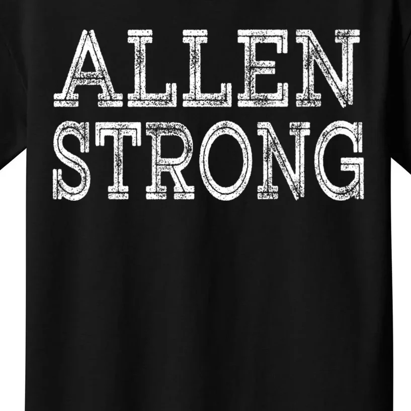 ALLEN Strong Squad Family Reunion Last Name Team Custom Kids T-Shirt