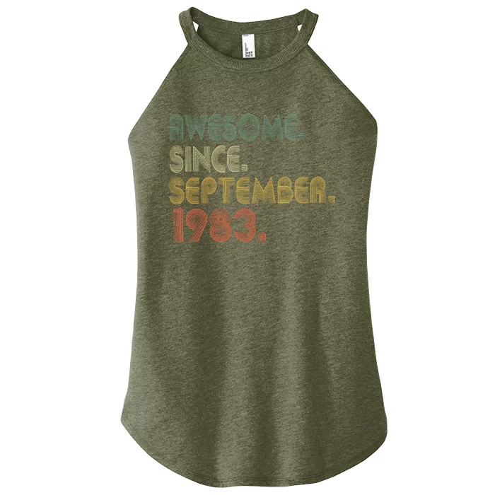 Awesome Since September 1983 40th Birthday Gifts 40 Year Old Women’s Perfect Tri Rocker Tank