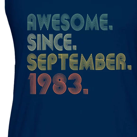 Awesome Since September 1983 40th Birthday Gifts 40 Year Old Ladies Essential Flowy Tank