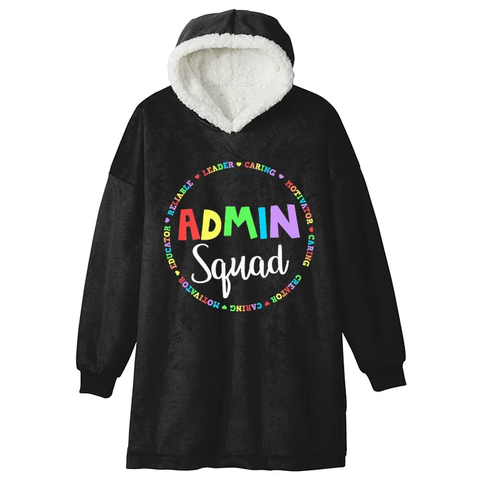 Admin Squad School Assistant Principal Crew Administrator Hooded Wearable Blanket