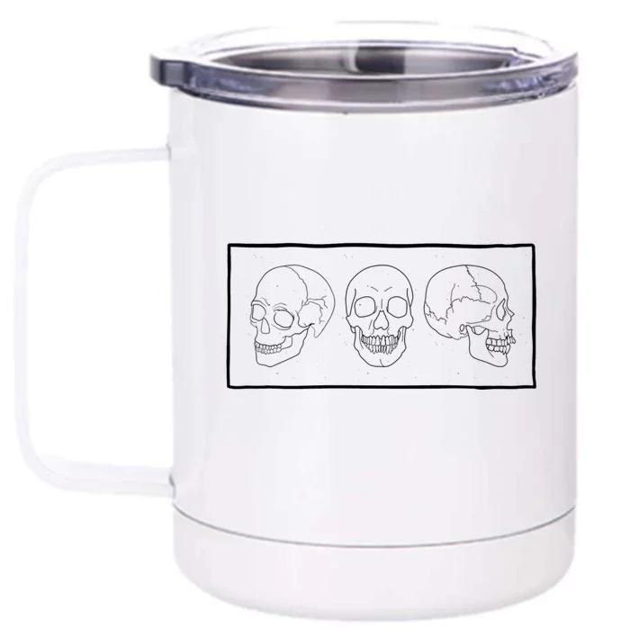 Aesthetic Skulls Soft Grunge Clothes Goth Teen Gift Front & Back 12oz Stainless Steel Tumbler Cup