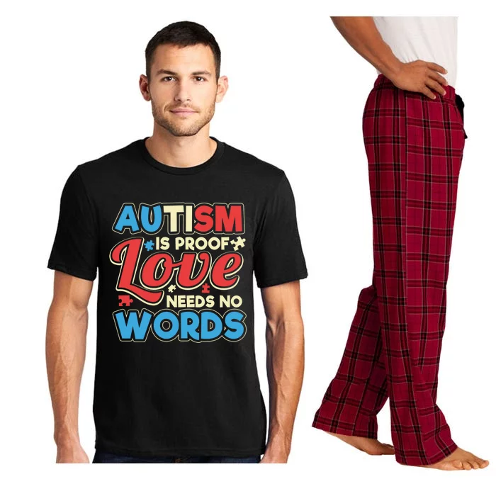 Autism Spectrum Support Love Needs No Words Parent Design Gift Pajama Set