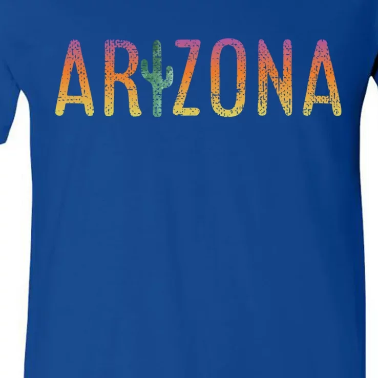 Arizona State Souvenir Arizona Cactus Funny Gift V-Neck T-Shirt