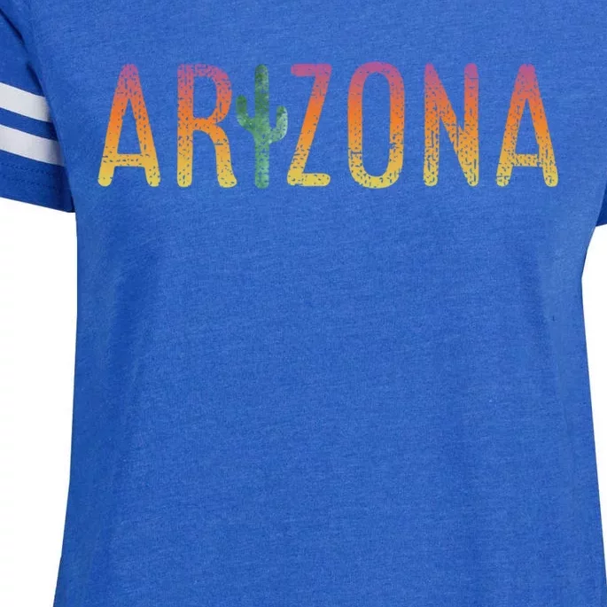 Arizona State Souvenir Arizona Cactus Funny Gift Enza Ladies Jersey Football T-Shirt