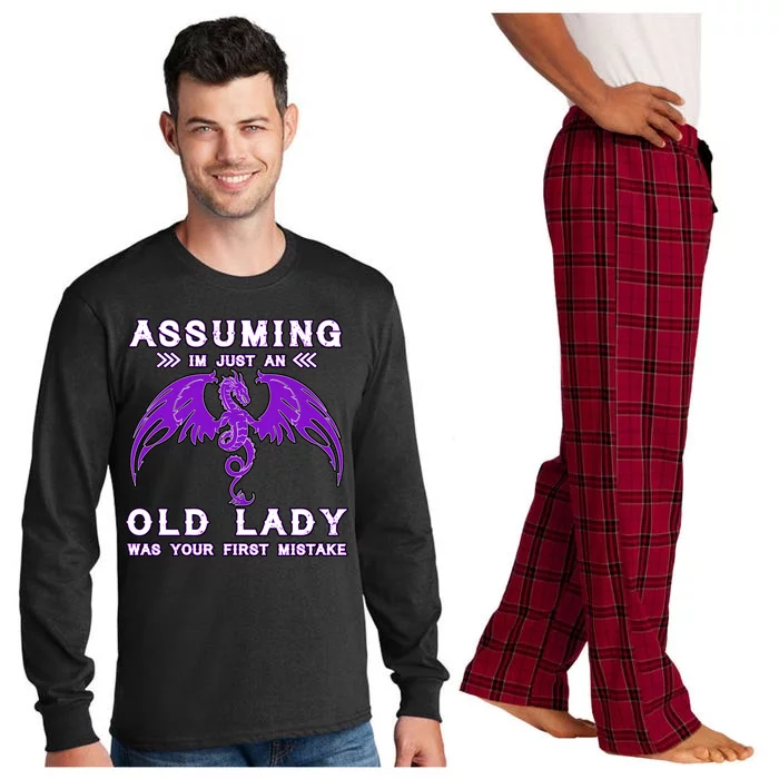 Assuming I'm Just An Old Lady Was Your First Mistake Long Sleeve Pajama Set