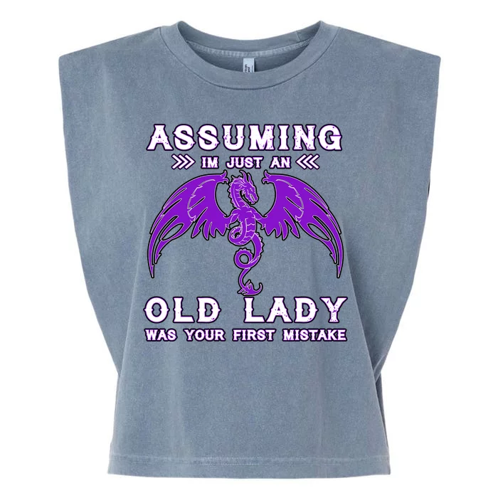 Assuming I'm Just An Old Lady Was Your First Mistake Garment-Dyed Women's Muscle Tee