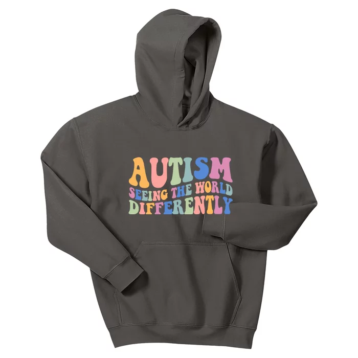 Autism Seeing The World Differently Groovy Kids Hoodie