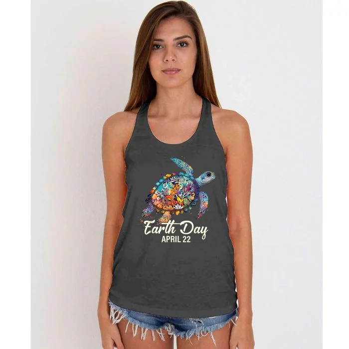 Art Save The Planet Women's Knotted Racerback Tank